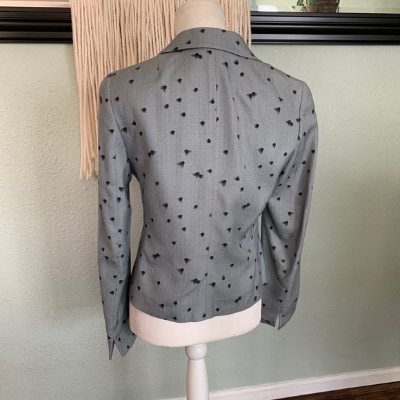 AKRIS Punto gray dotted wool blend jacket - Picture 5 of 10
